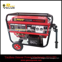 Common design 4KW 5KW 6KW generator prices,Manual Petrol generator 220 volt ,portable gasoline generator 5000W 5KVA